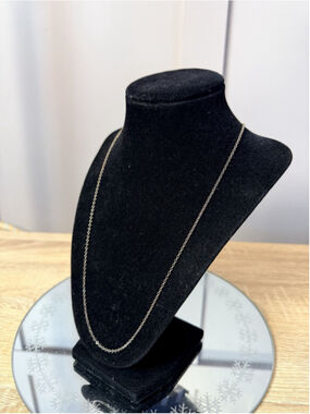 Vintage Sterling Silver Cable Chain Necklace 58cm 2.7g